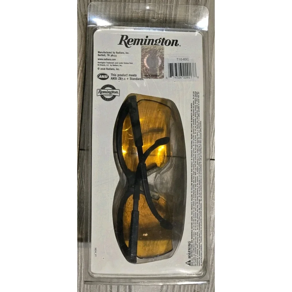 Remington T-10 True Jr. Shooting Eyewear Glasses w/Amber Lenses Youth / Sm Adult